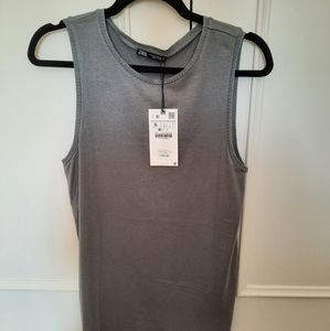 Zara sleeveless shirt grey SMALL